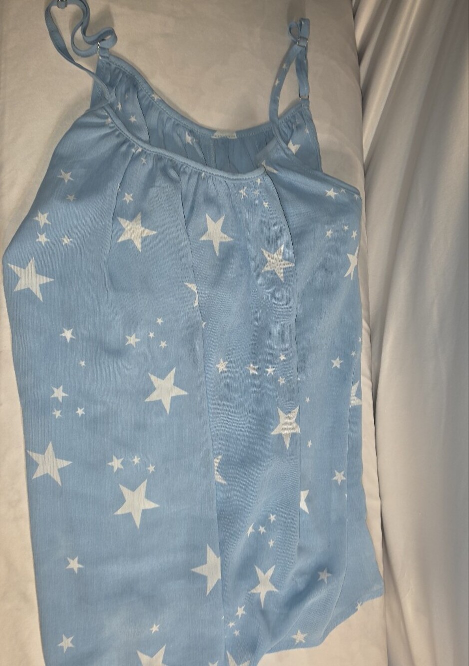 Others Follow Light Blue Star Print Cami Top